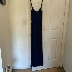 Navy blue floor length dress